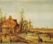 Esaias Van de Velde, A Winter Landscape